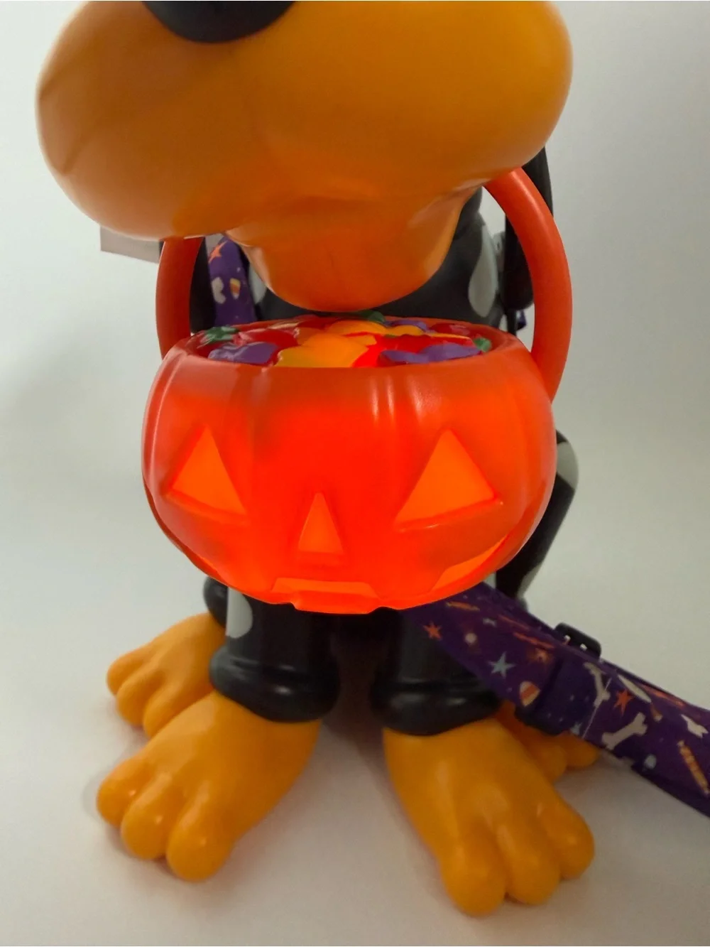 2025 Disney Parks Halloween Party Pluto Skeleton Sipper Cup Pumpkin Lights EUC